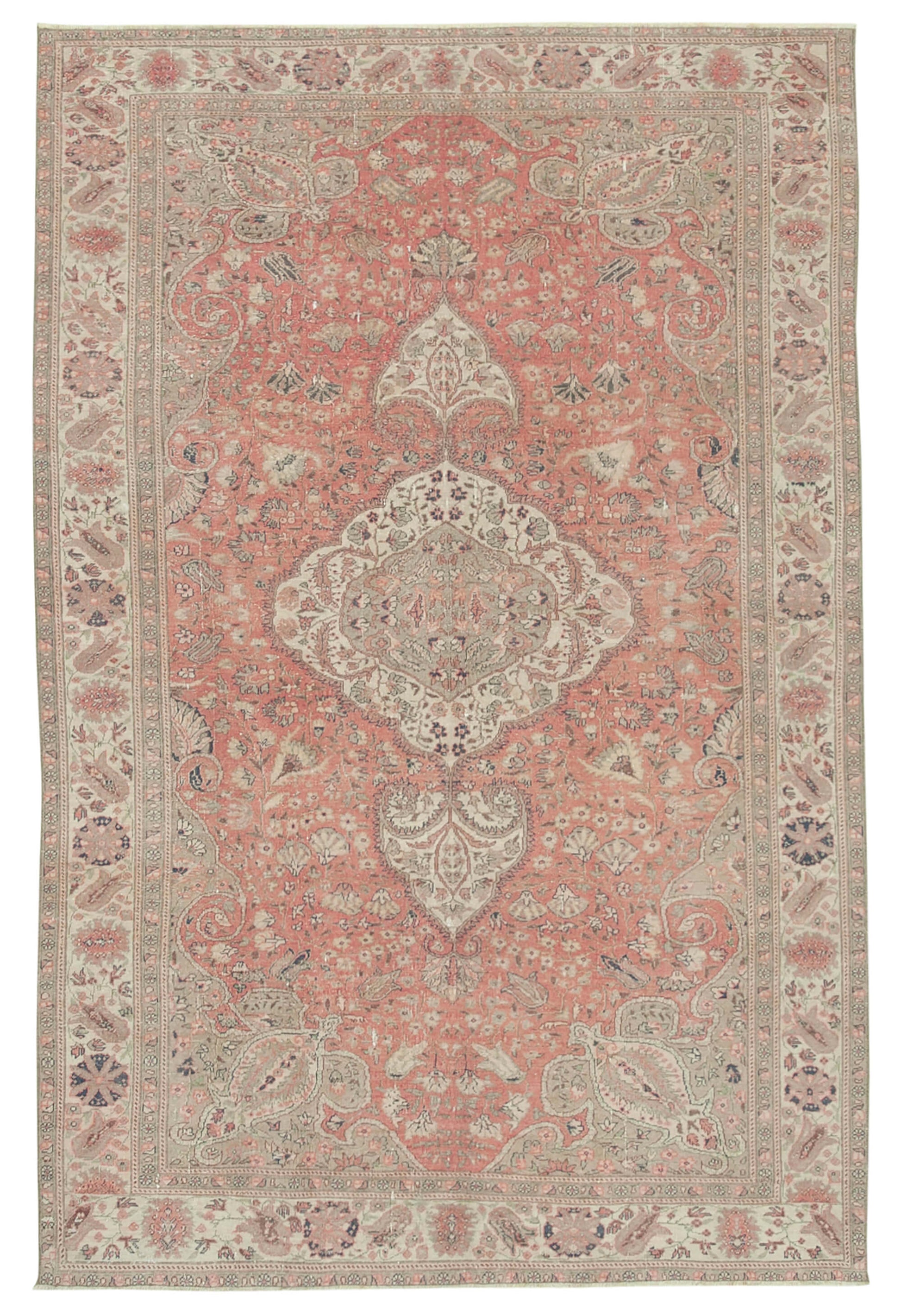6x9 Beige Vintage Rug - 37918