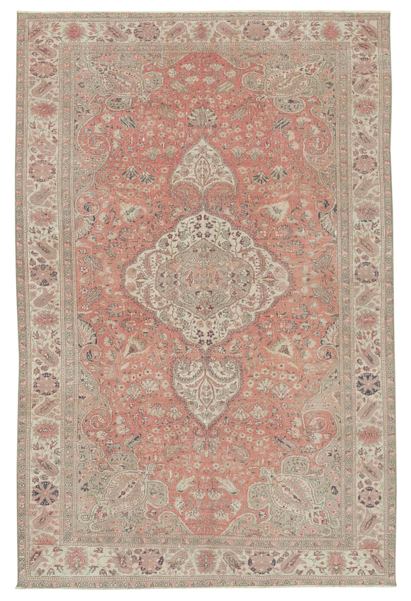 6x9 Beige Vintage Rug - 37918