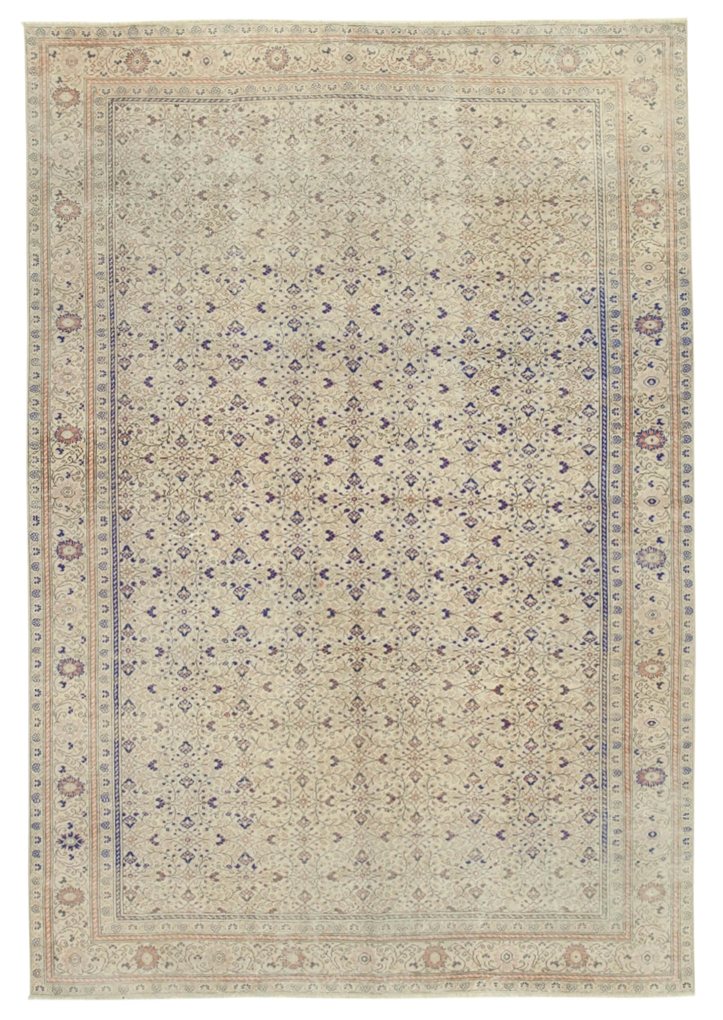 6x9 Beige Vintage Rug - 37925