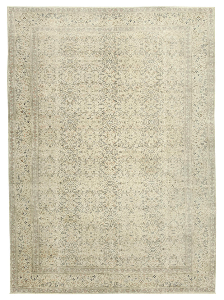 7x9 Beige Vintage Rug - 37926