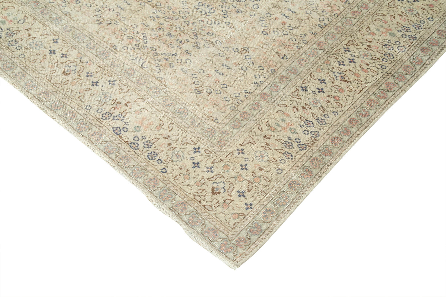 7x9 Beige Vintage Rug - 37926