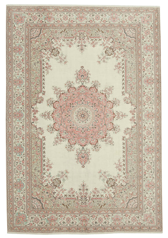 7x10 Beige Vintage Rug - 37937