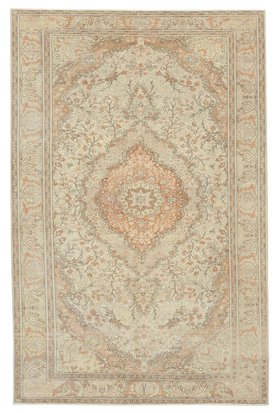 6x10 Beige Vintage Rug - 37938