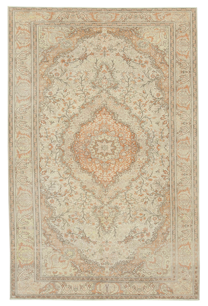 6x10 Beige Vintage Rug - 37938