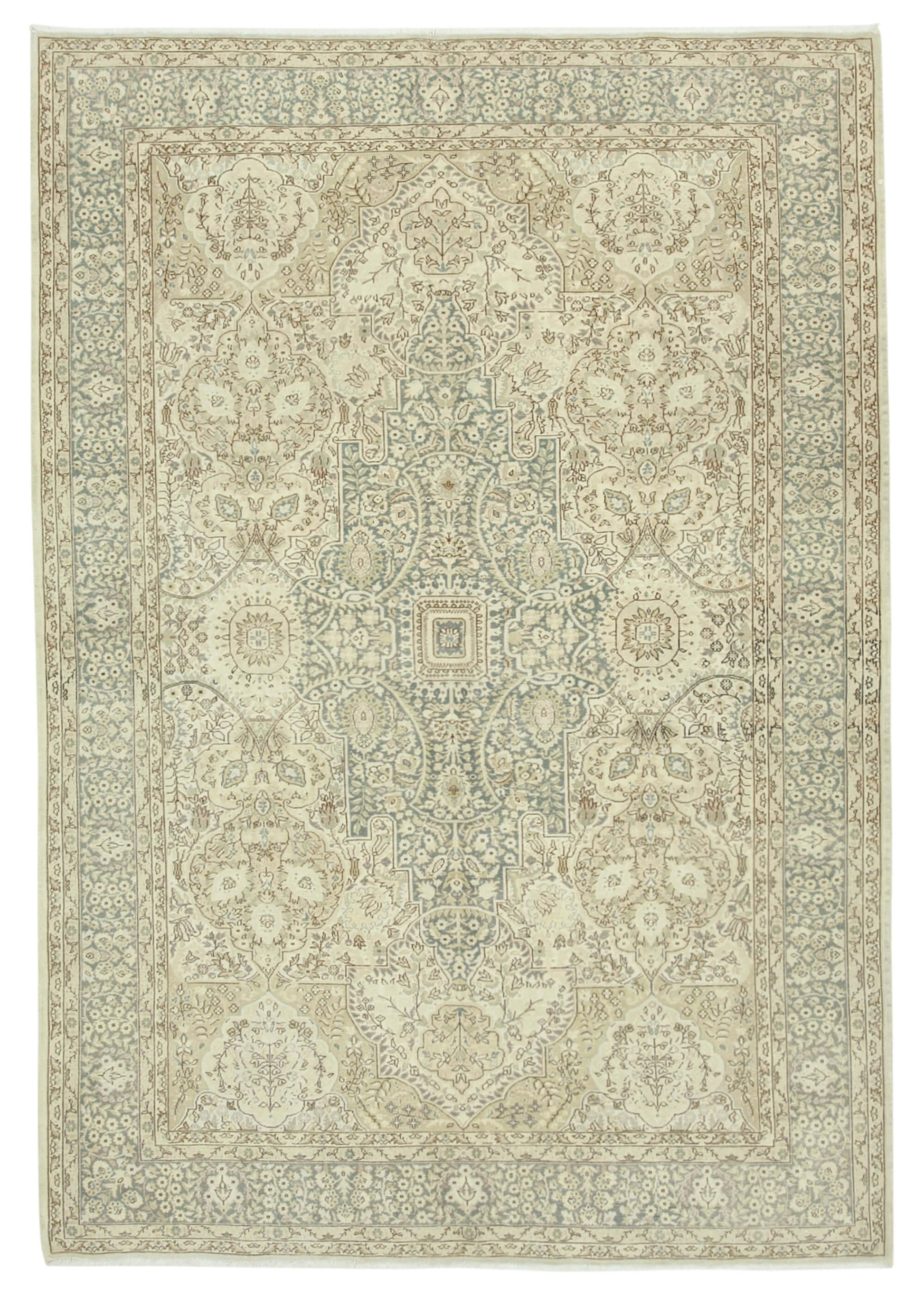 7x10 Beige Vintage Rug - 37939
