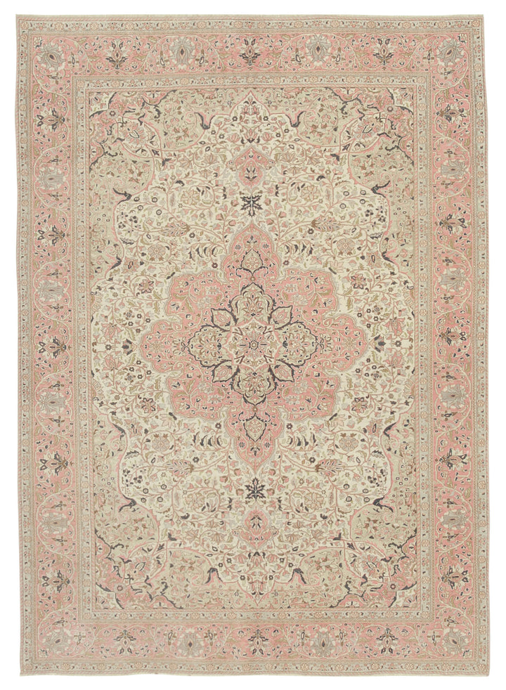 7x9 Beige Vintage Rug - 37951