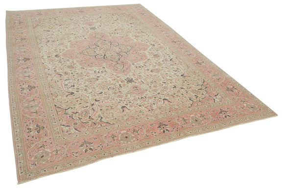 7x9 Beige Vintage Rug - 37951