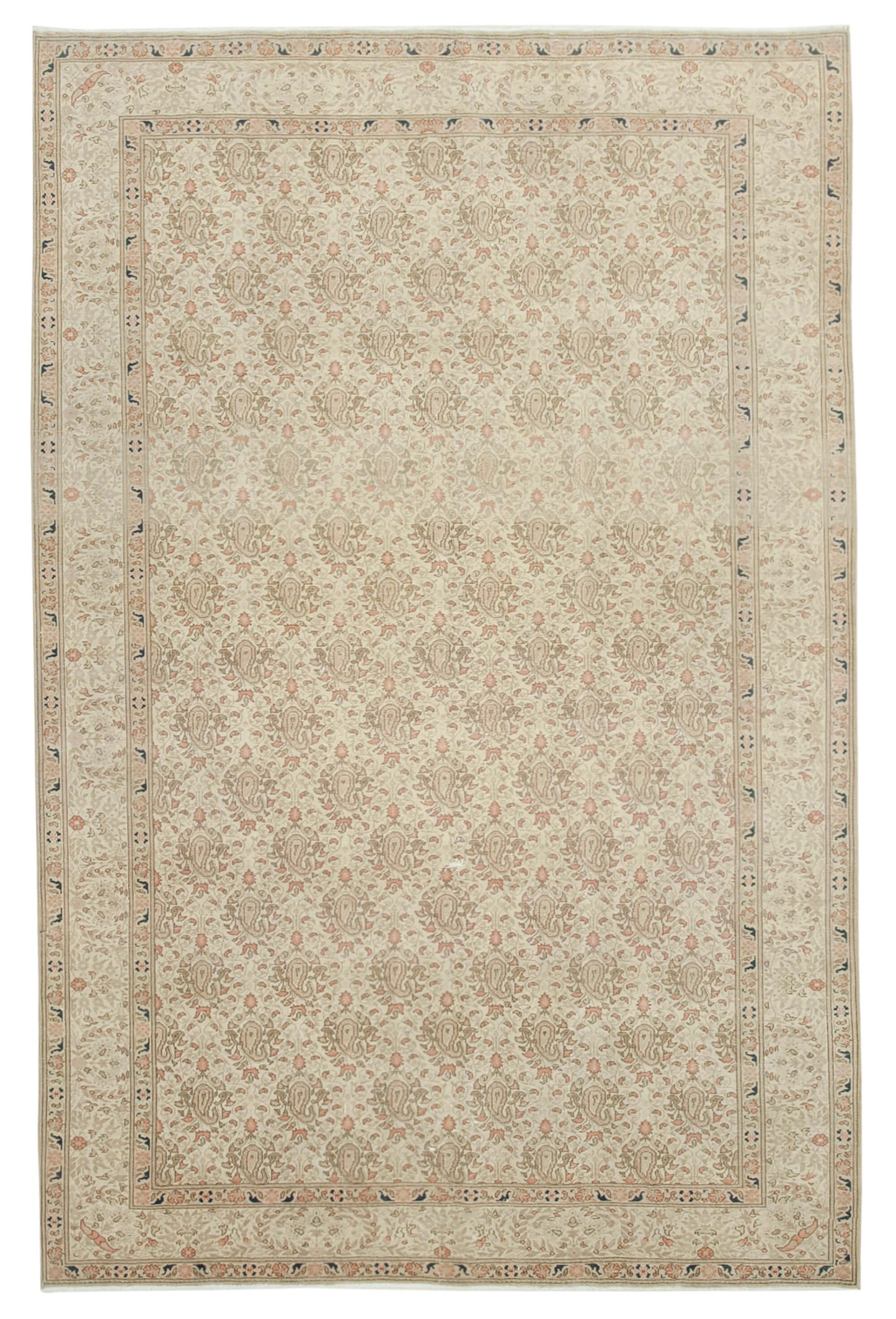 7x10 Beige Vintage Rug - 37952