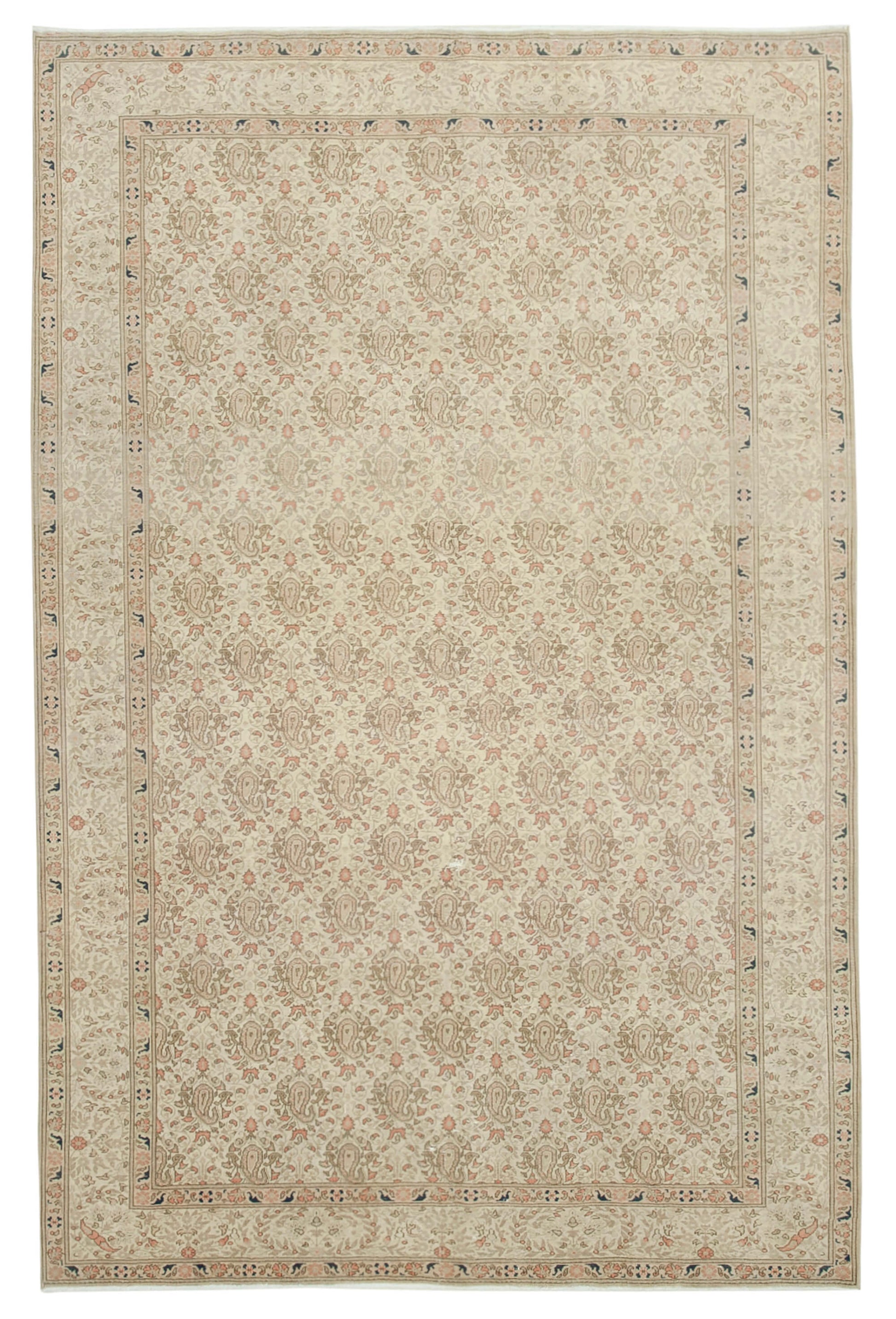 7x10 Beige Vintage Rug - 37952