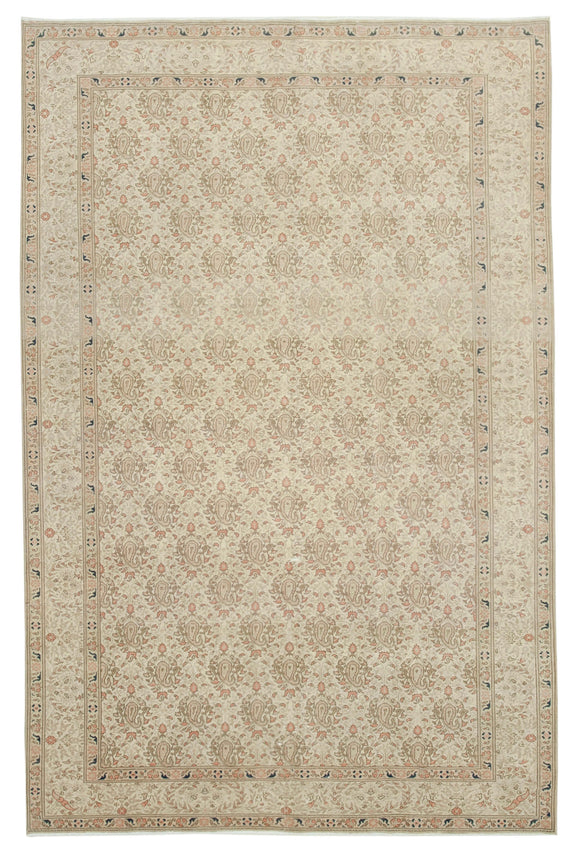 7x10 Beige Vintage Rug - 37952