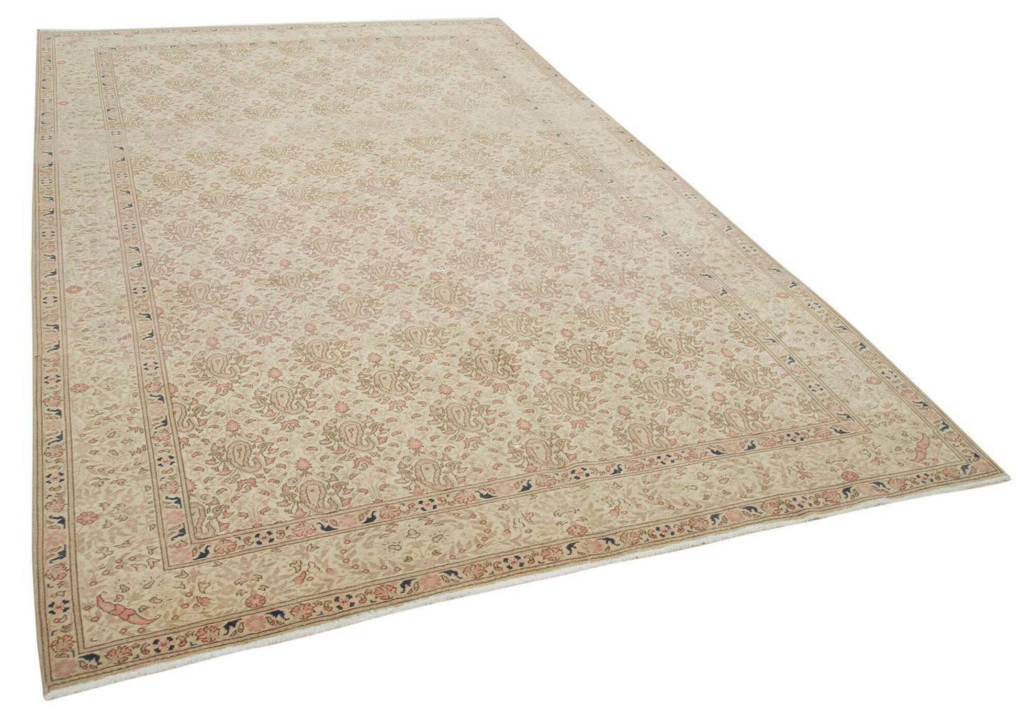 7x10 Beige Vintage Rug - 37952