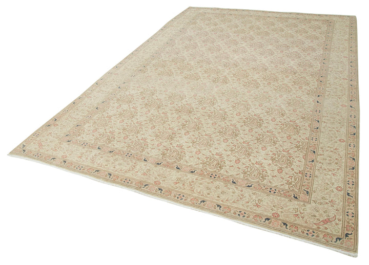 7x10 Beige Vintage Rug - 37952