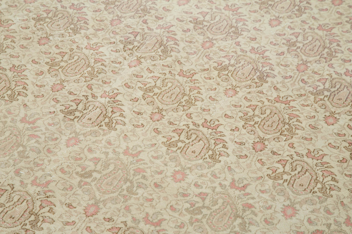 7x10 Beige Vintage Rug - 37952