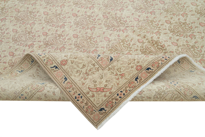 7x10 Beige Vintage Rug - 37952