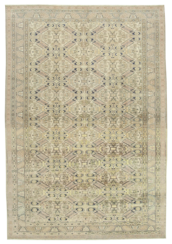 7x10 Beige Vintage Rug - 37953