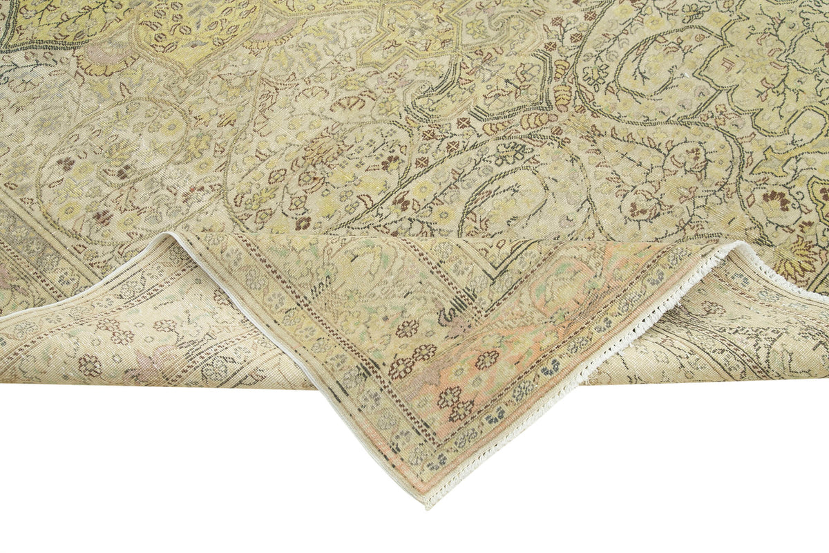 7x10 Beige Vintage Rug - 37959
