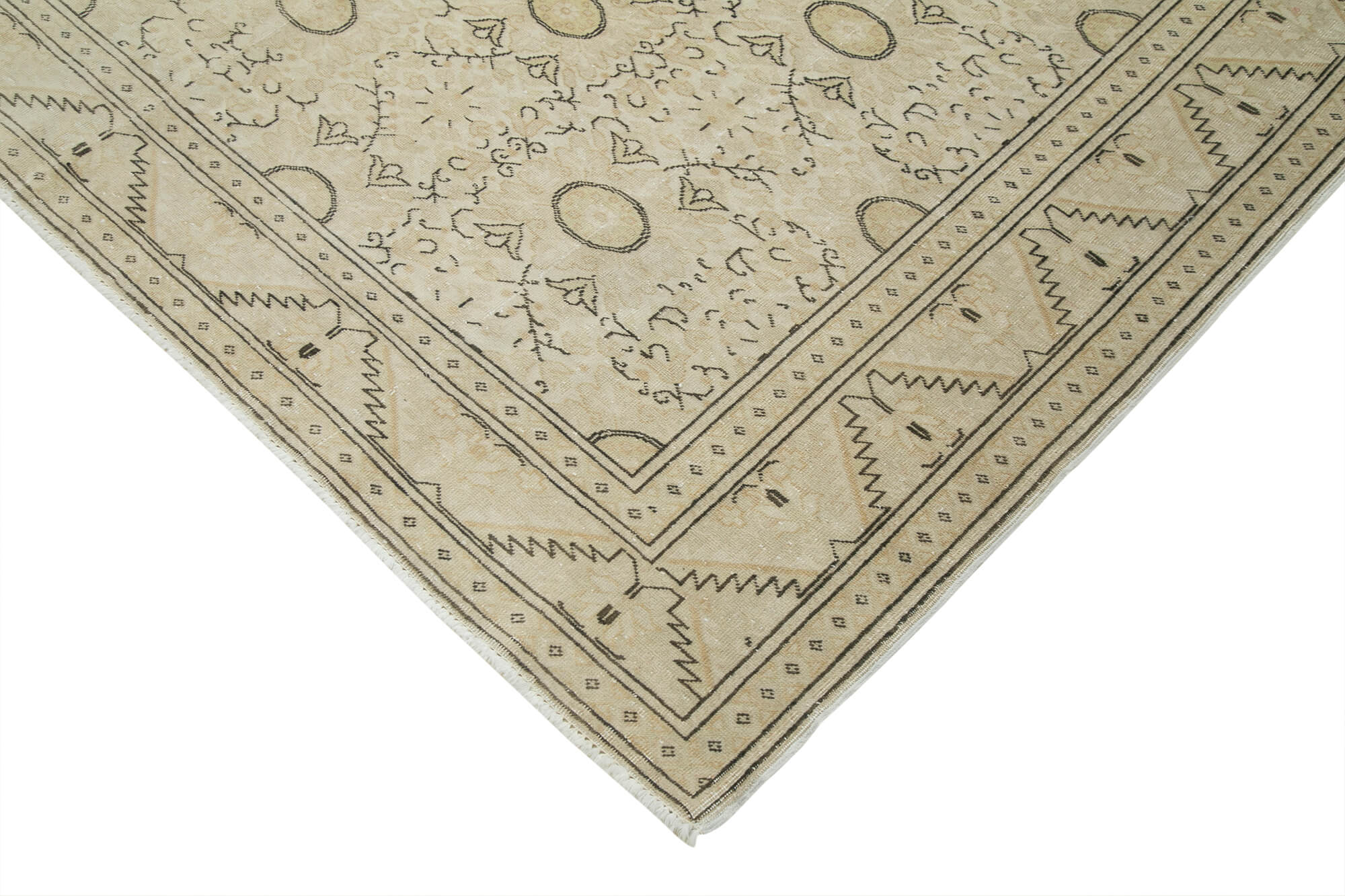 6x10 Beige Vintage Rug - 37960