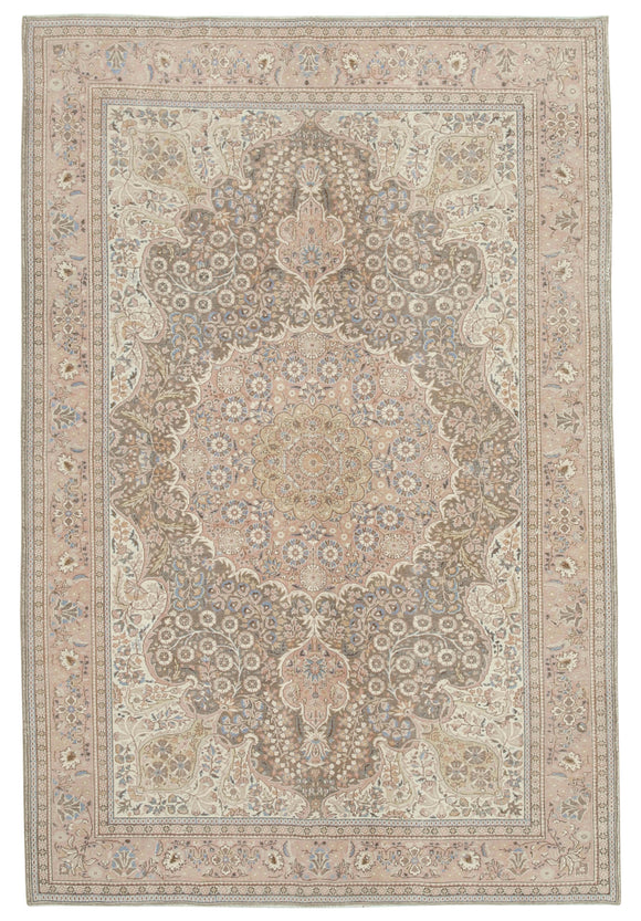 7x10 Beige Vintage Rug - 37964