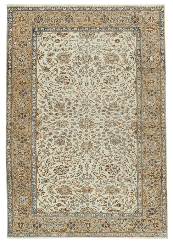 4x6 Beige Vintage Rug - 37971