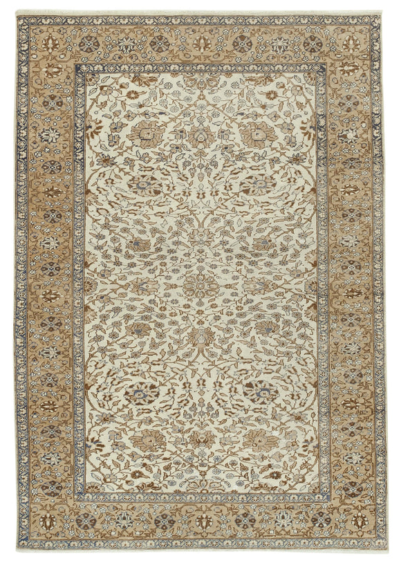 4x6 Beige Vintage Rug - 37971