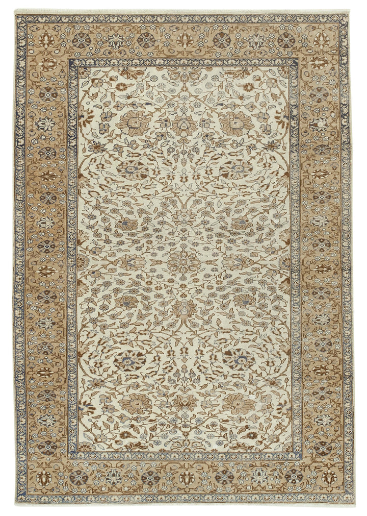4x6 Beige Vintage Rug - 37971