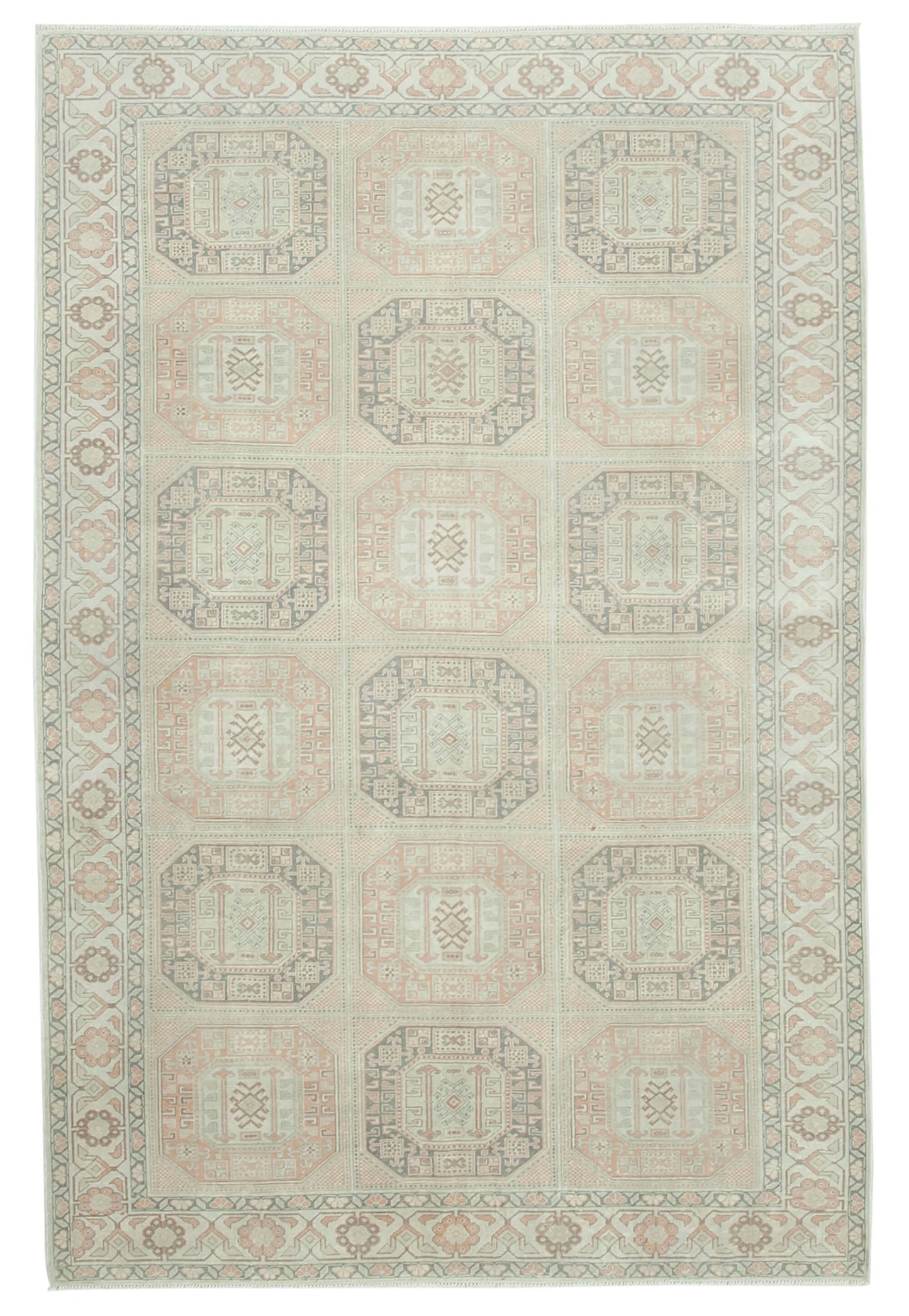 6x10 Beige Vintage Rug - 37996