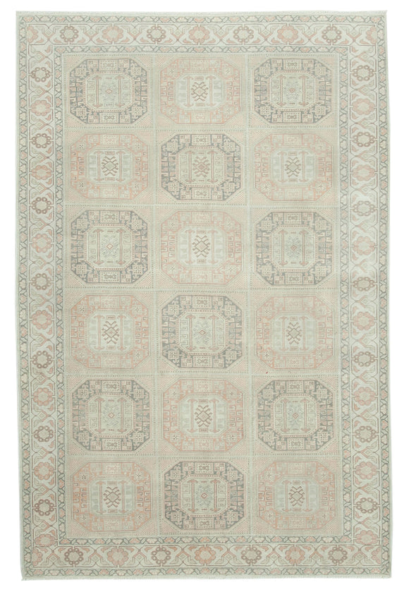 6x10 Beige Vintage Rug - 37996