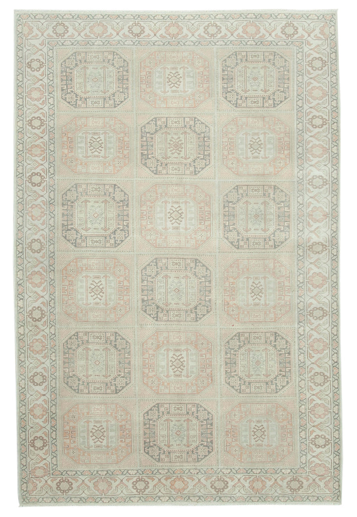 6x10 Beige Vintage Rug - 37996