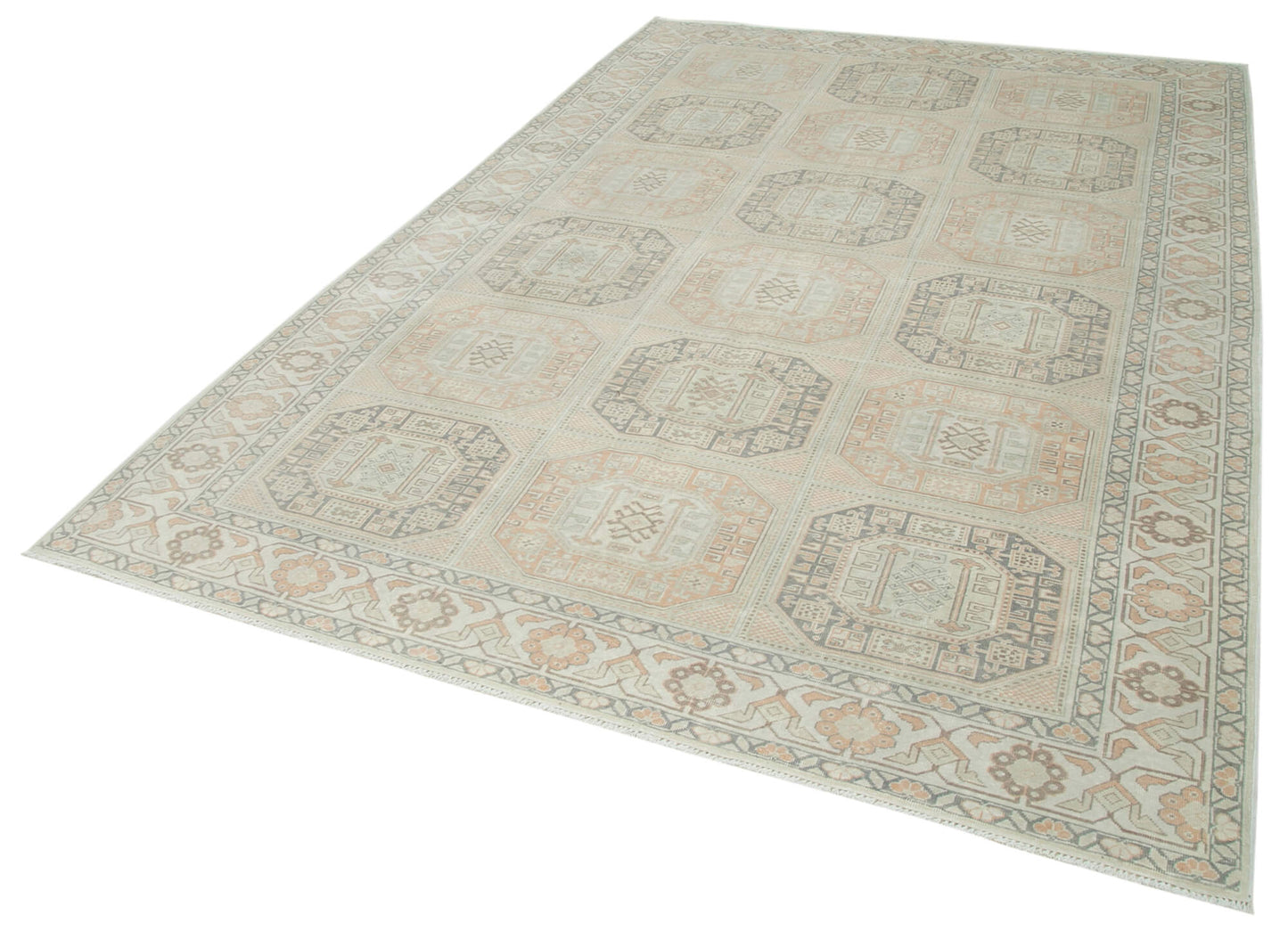 6x10 Beige Vintage Rug - 37996