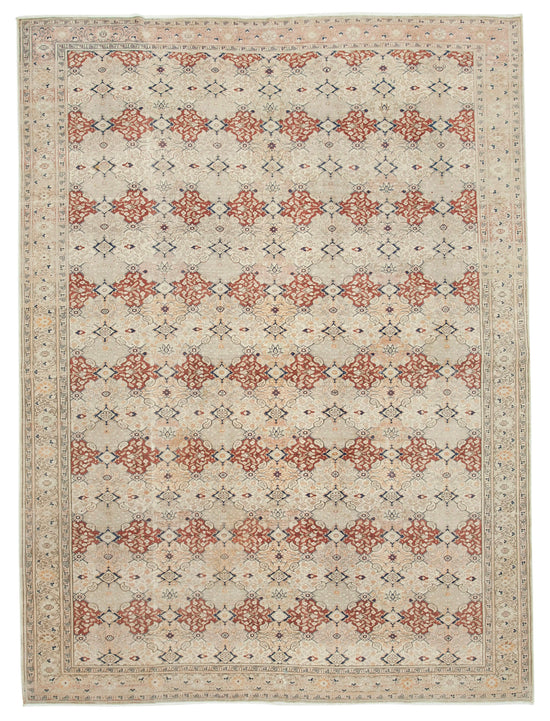 8x11 Beige Vintage Rug - 38005
