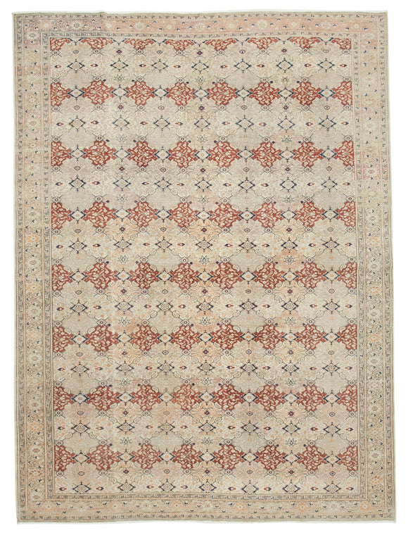 8x11 Beige Vintage Rug - 38005