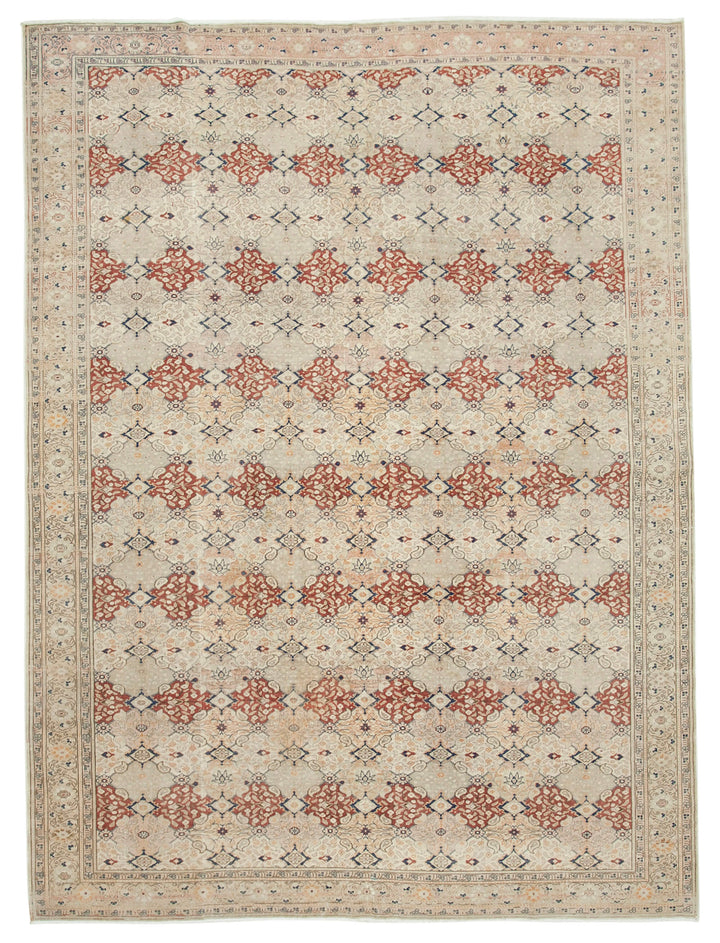 8x11 Beige Vintage Rug - 38005