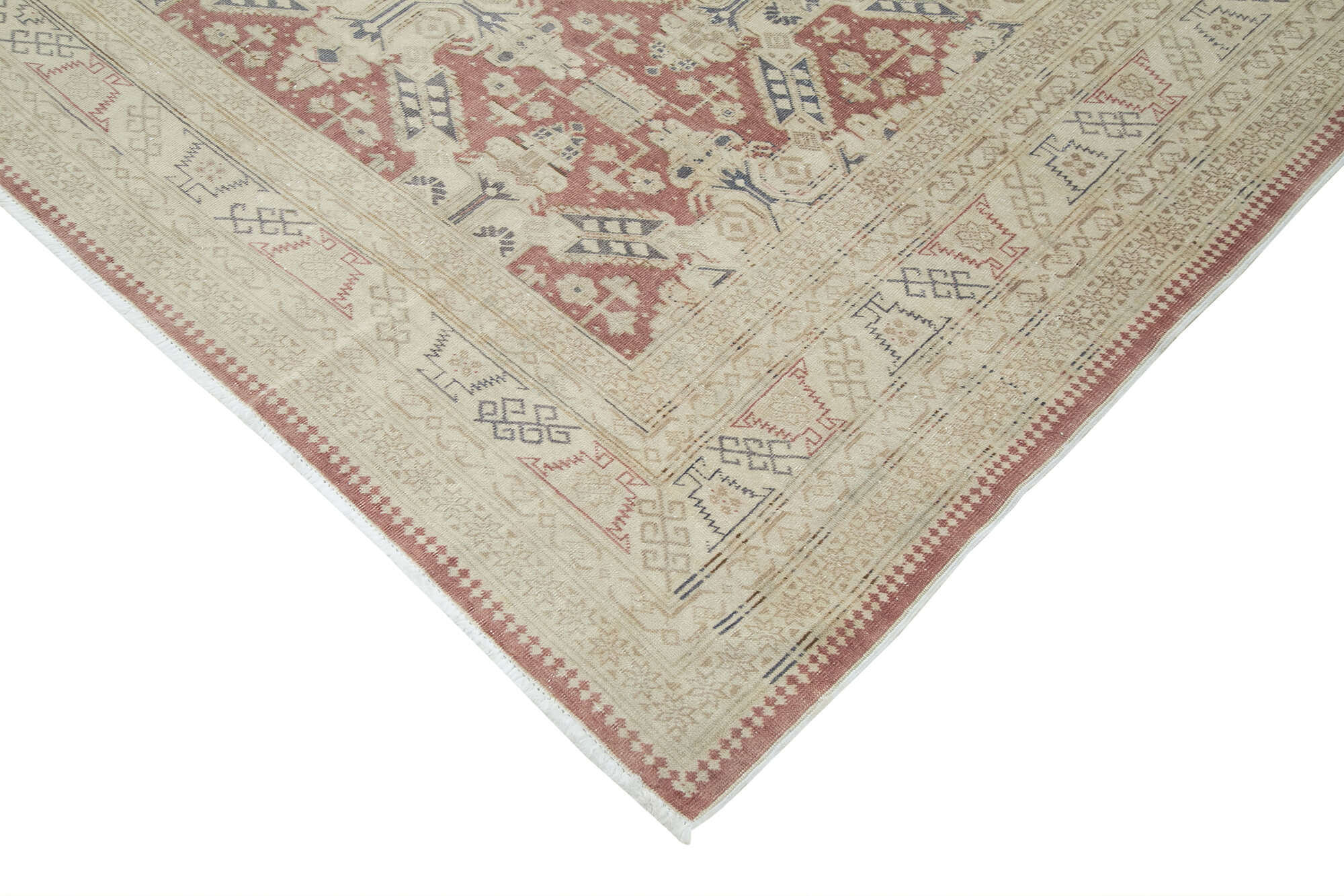 8x11 Beige Vintage Rug - 38007