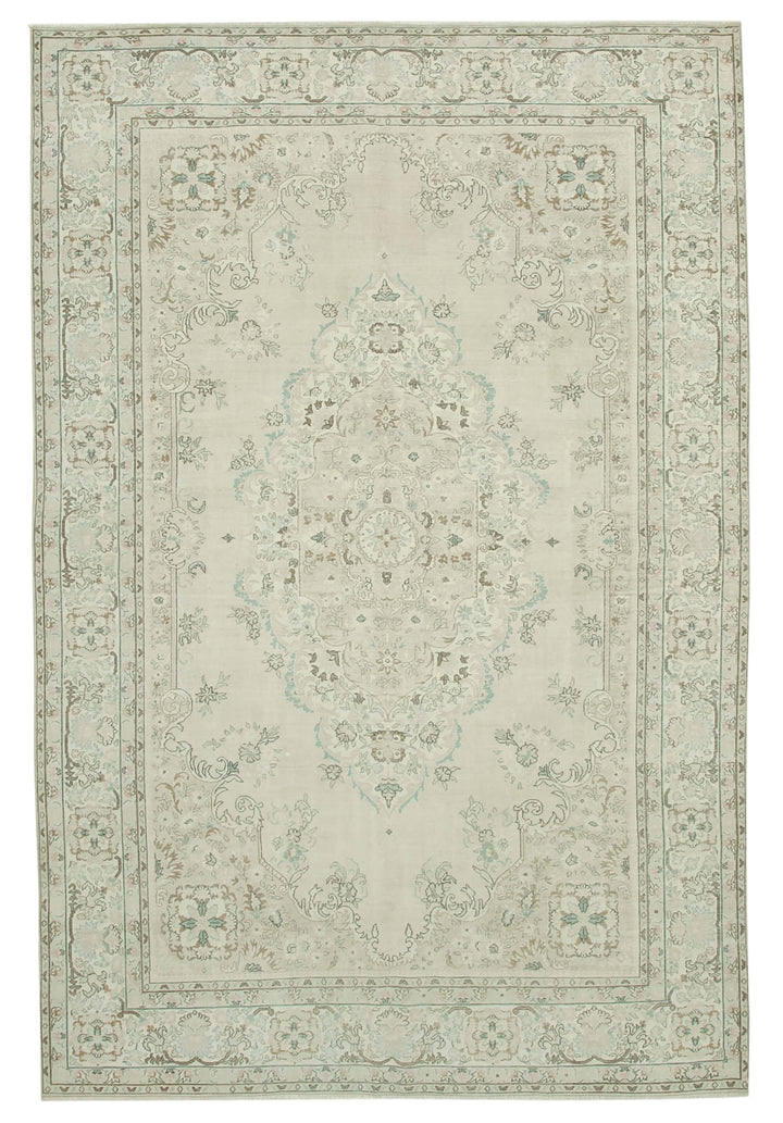 7x11 Beige Vintage Rug - 38012