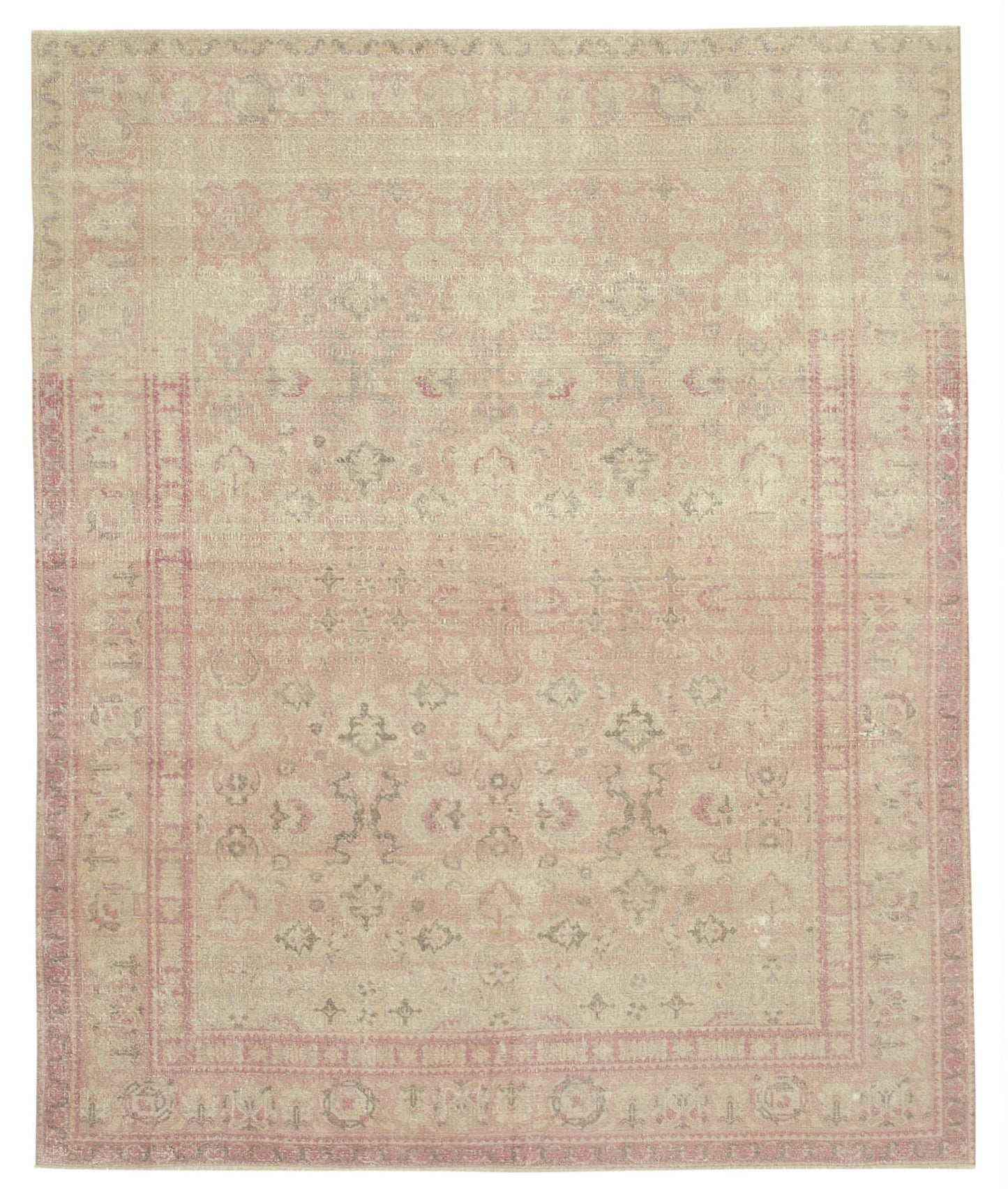 9x11 Beige Vintage Rug - 38015