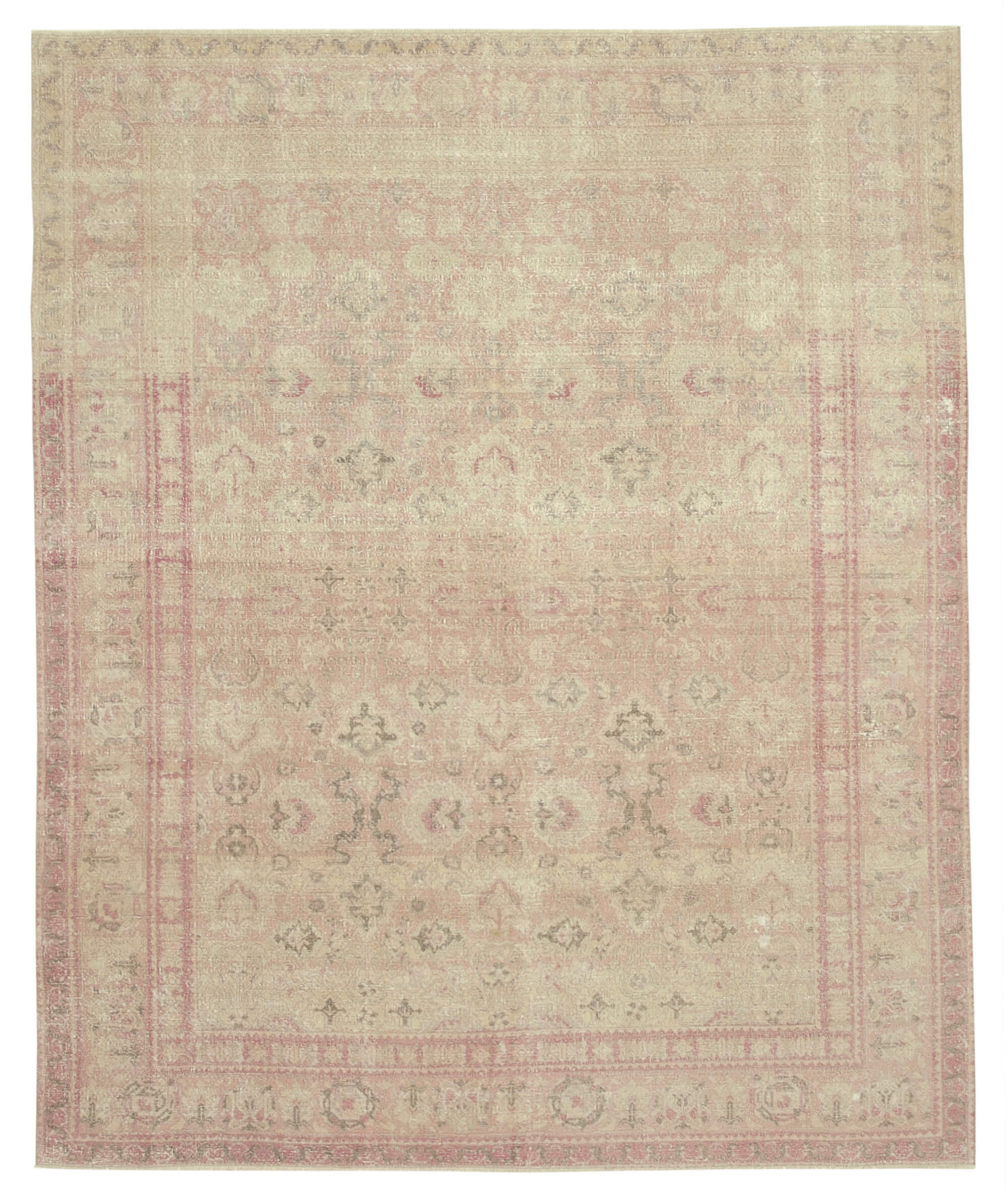 9x11 Beige Vintage Rug - 38015
