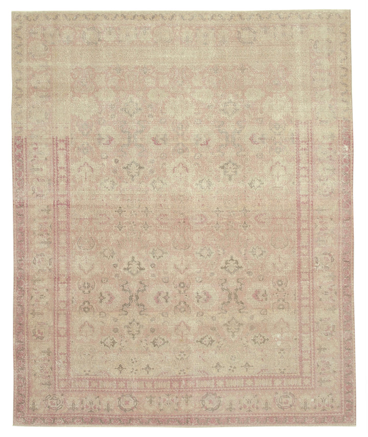 9x11 Beige Vintage Rug - 38015
