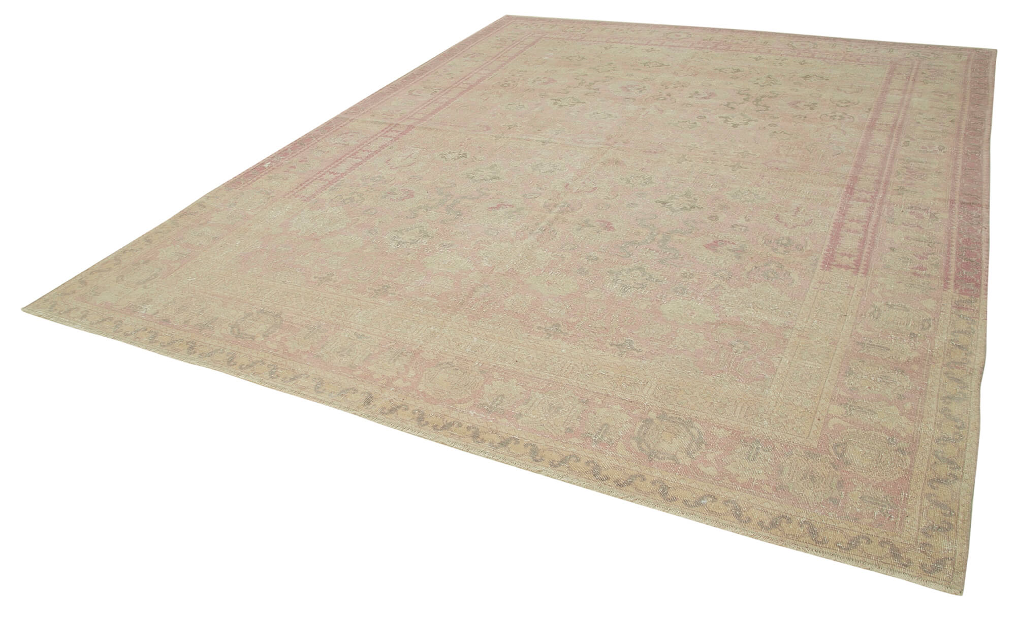 9x11 Beige Vintage Rug - 38015