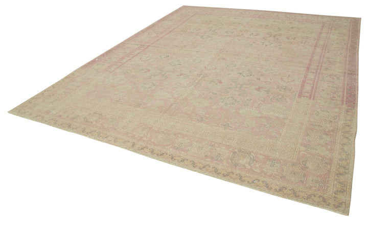 9x11 Beige Vintage Rug - 38015