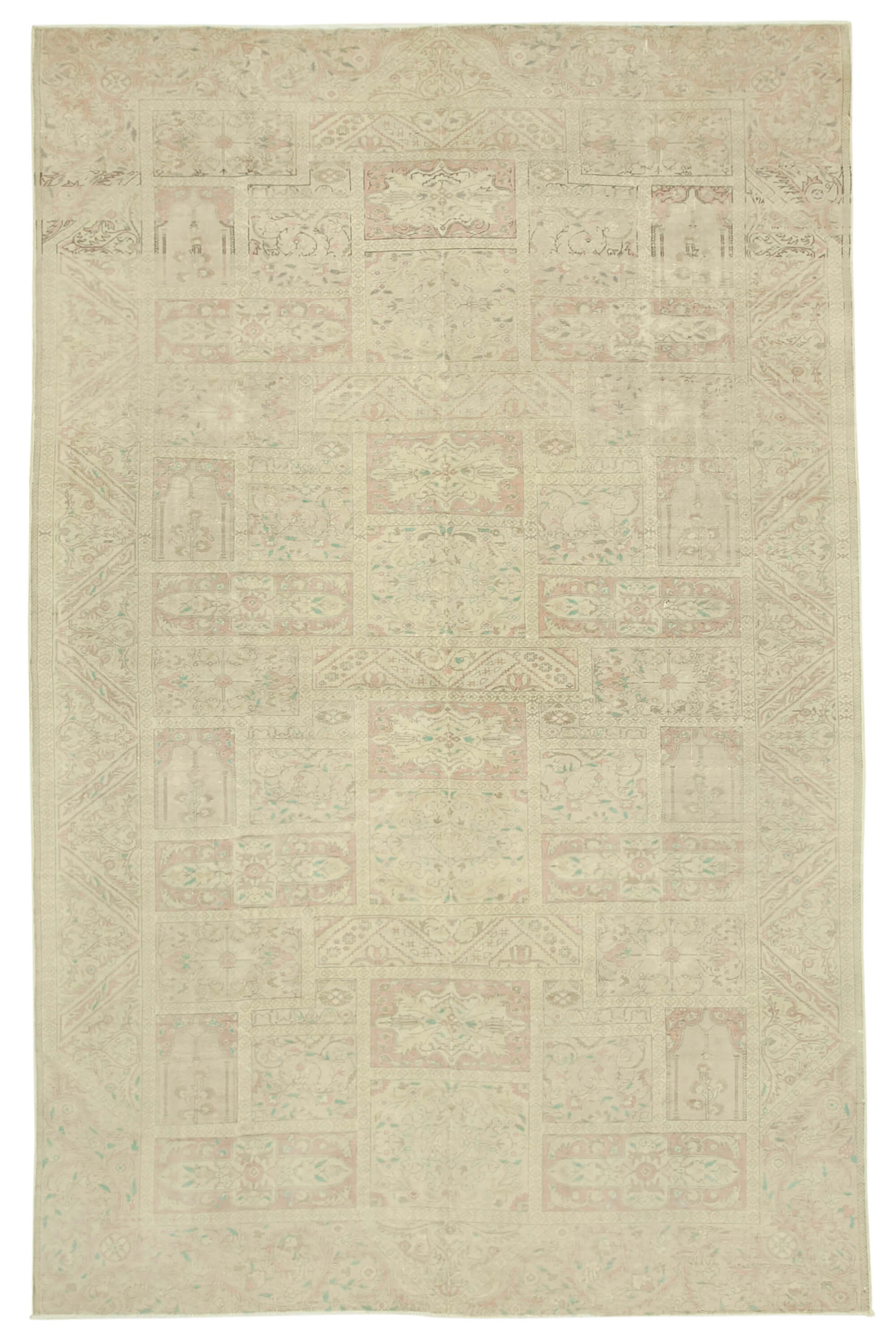 8x12 Beige Vintage Rug - 38023