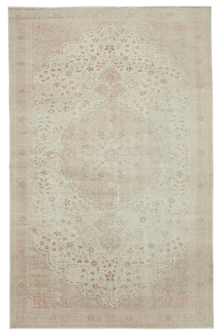8x13 Beige Vintage Rug - 38024