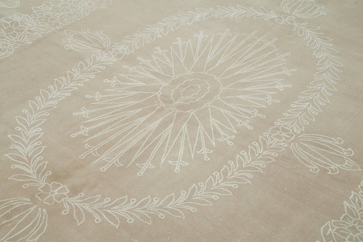 9x11 Beige Vintage Rug - 38026