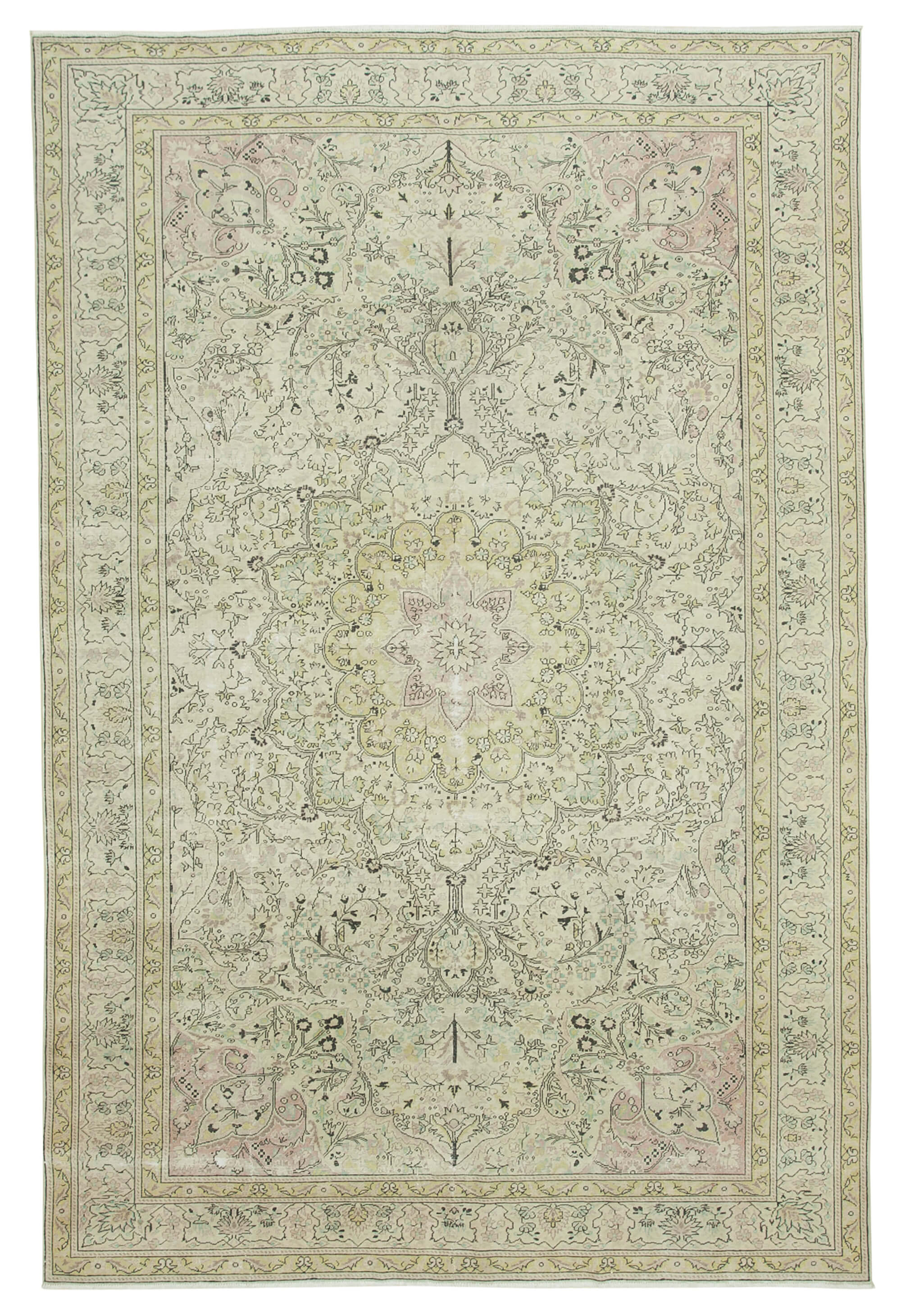 8x12 Beige Vintage Rug - 38027