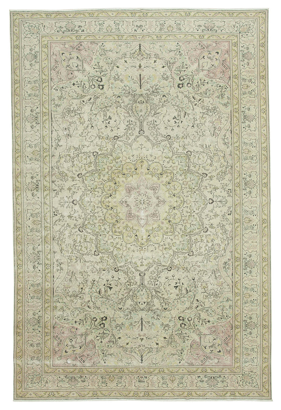 8x12 Beige Vintage Rug - 38027