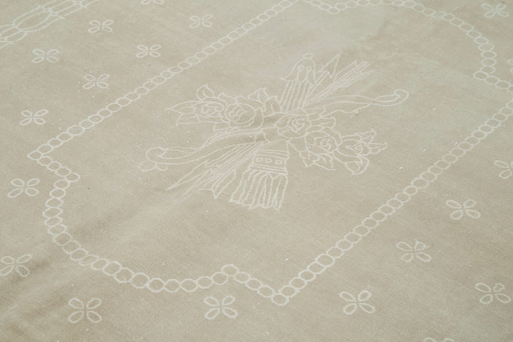 8x11 Beige Vintage Rug - 38029