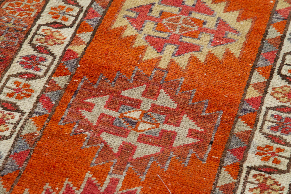 3x12 Red Boho Runner Rugs - 38081