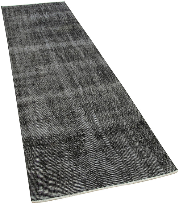 3x10 Black Overdyed Runner Rug - 38132
