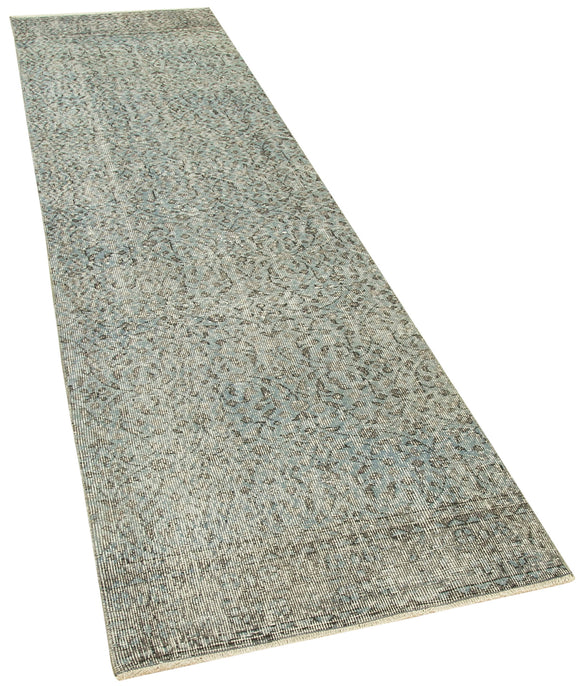 3x10 Blue Overdyed Runner Rug - 38151