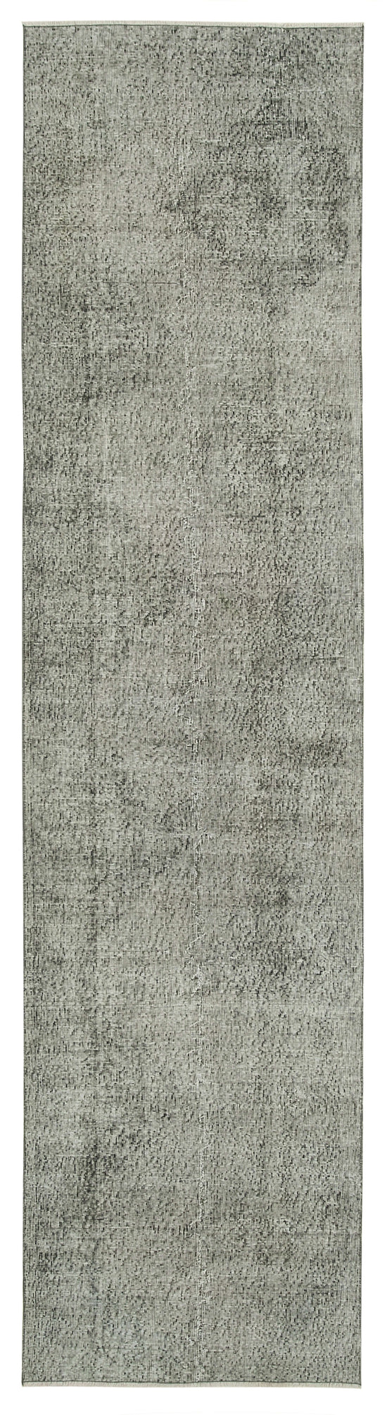 3x12 Grey Overdyed Runner Rug - 38165