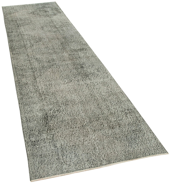 3x12 Grey Overdyed Runner Rug - 38165